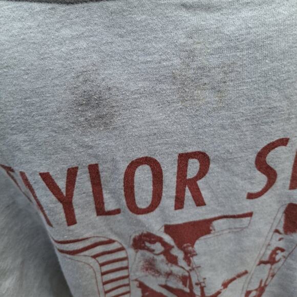 Taylor Swift Hoodie 2XL Gray Red Taylor's Version Pullover Swifties - Picture 11 of 12